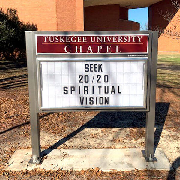 Church Sign for Tuskegee University Chapel