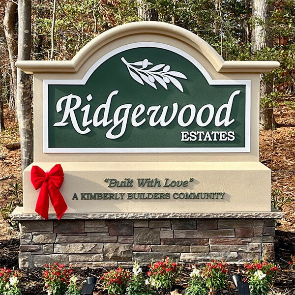 Civic Sign for Ridgewood Estates