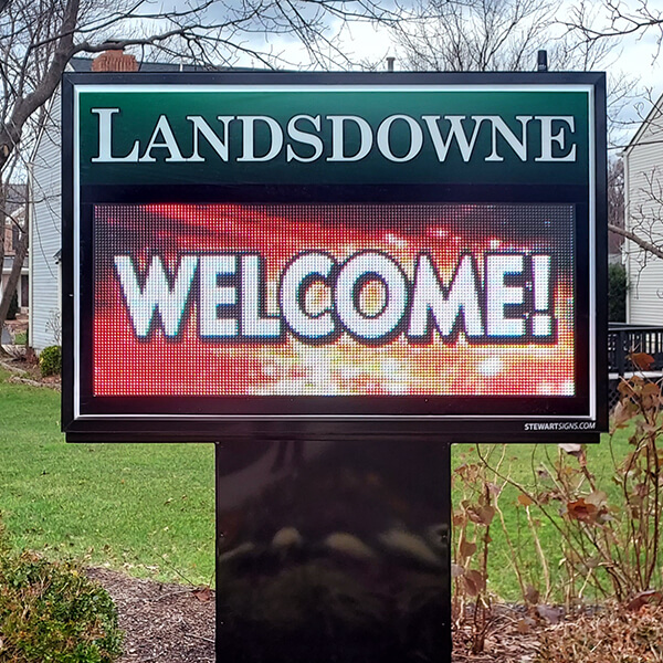 Civic Sign for Landsdowne Community Association