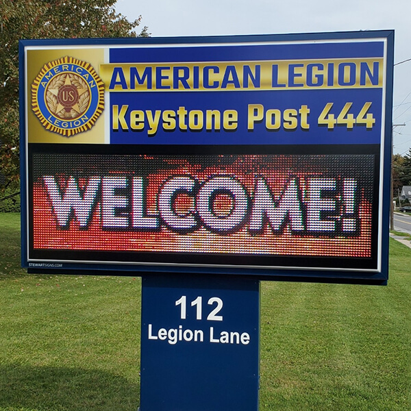 Civic Sign for American Legion Keystone Post 444