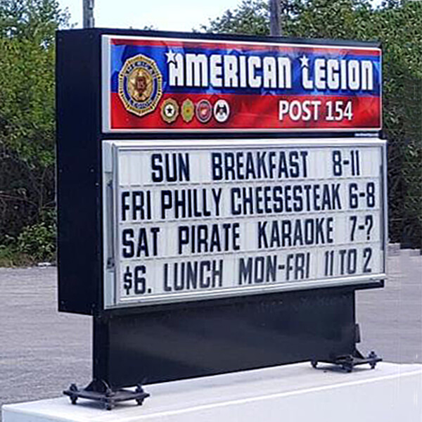 Civic Sign for American Legion Post 154