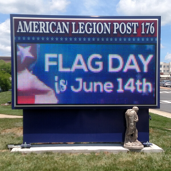 Civic Sign for American Legion Post 176