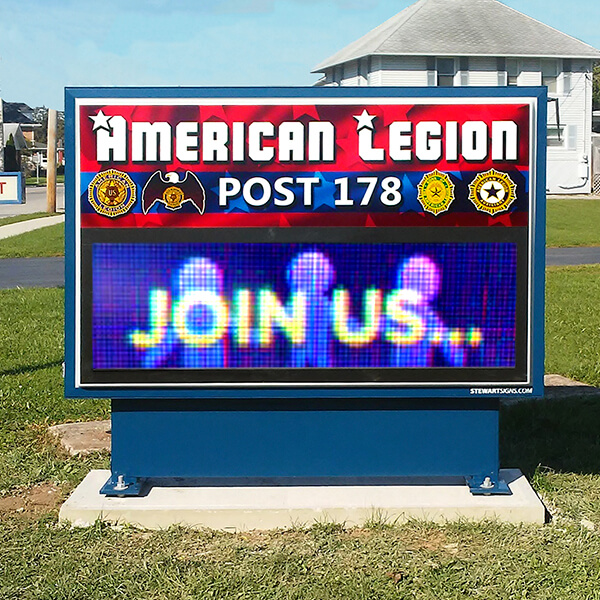 Civic Sign for American Legion Post 178