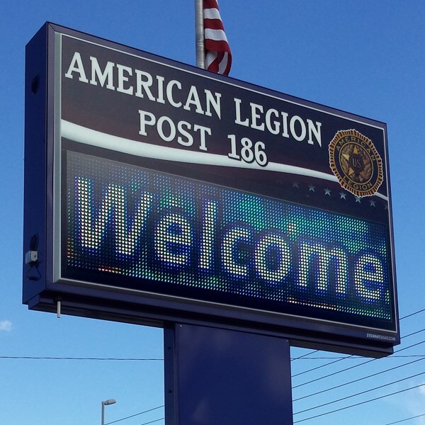 Civic Sign for American Legion Post 186