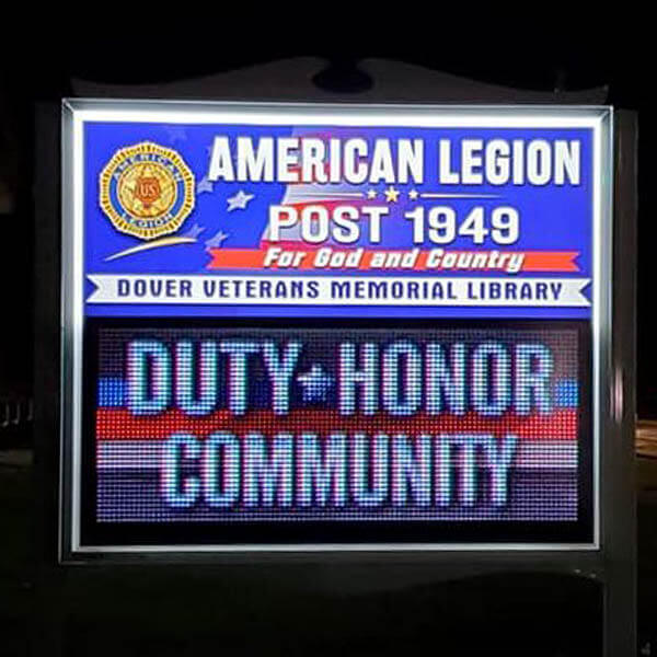 Civic Sign for American Legion Post 1949