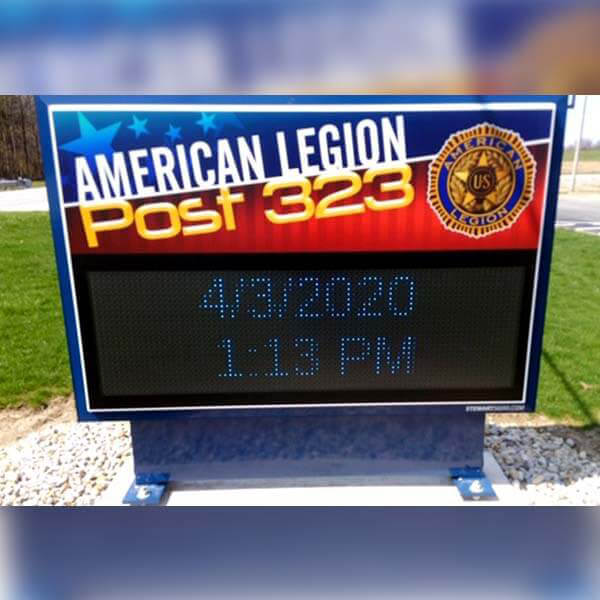 Civic Sign for American Legion Post 323