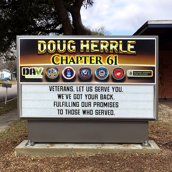 Civic Sign for Disabled American Veterans 61