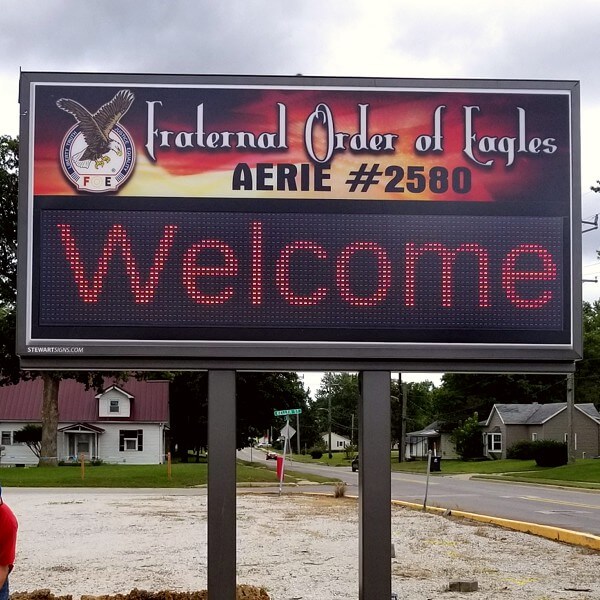 Civic Sign for Fraternal Order of Eagles Aerie #2580