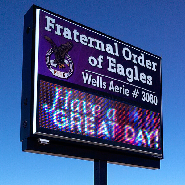 Civic Sign for Fraternal Order of Eagles