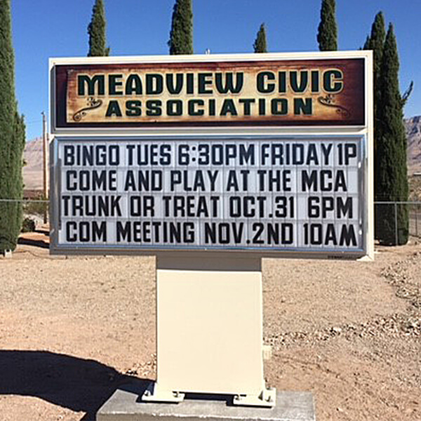 Civic Sign for Meadview Civic Association