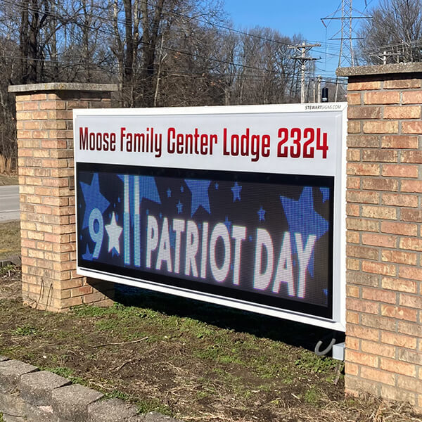 Civic Sign for Moose Family Center Lodge 2324