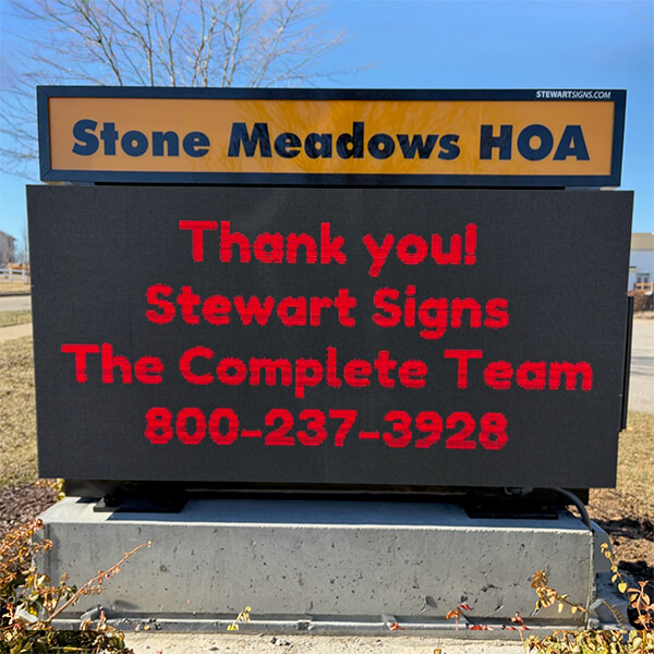 Civic Sign for Stone Meadows