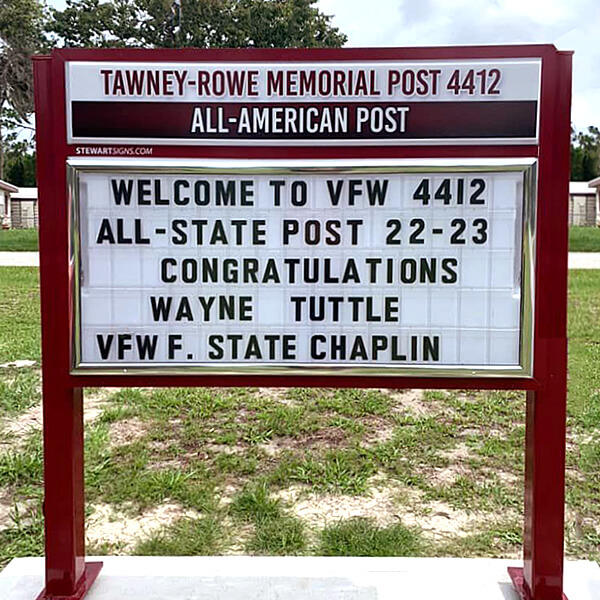 Civic Sign for VFW Post 4412
