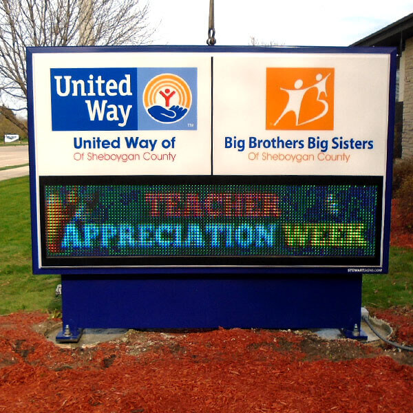 Civic Sign for United Way of Sheboygan County