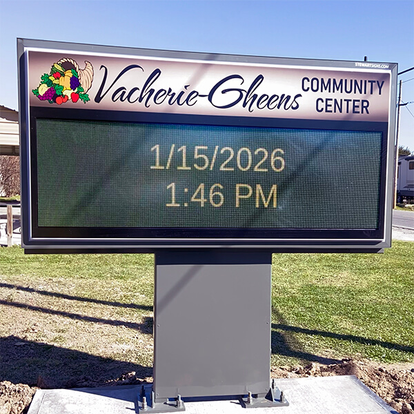 Civic Sign for Vacherie - Gheens Community Center