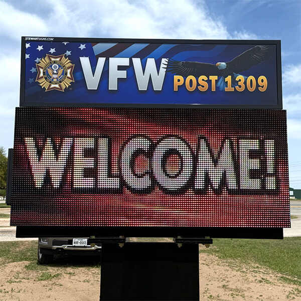 Civic Sign for VFW Post 1309