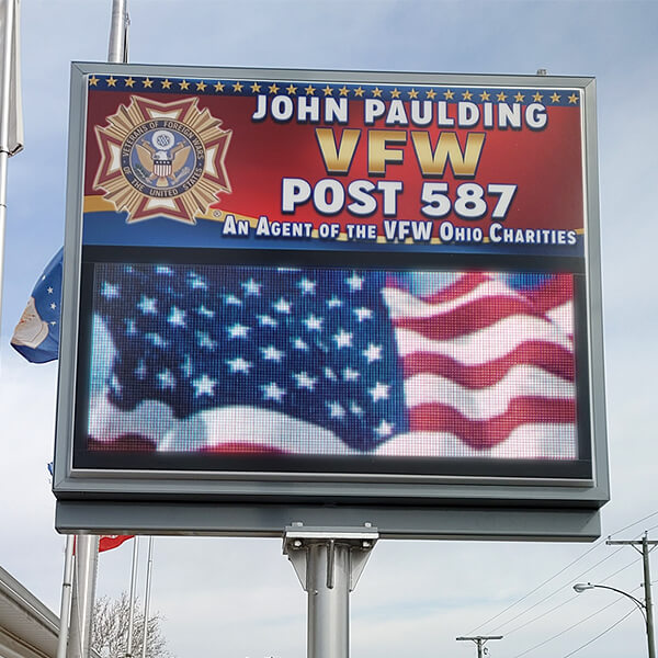 Civic Sign for VFW Post 587