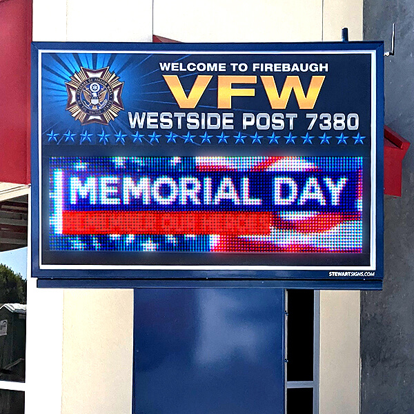Civic Sign for VFW Westside Post 7380