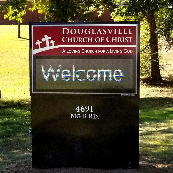 Church Sign for Douglasville Church of Christ