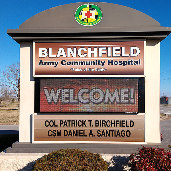 Military Sign for Blanchfield Army Community Hospital
