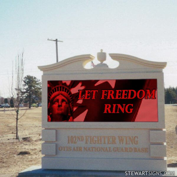 Military Sign for 102nd Intelligence Wing