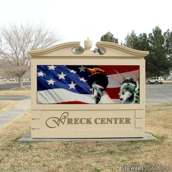 Military Sign for The Wreck Center