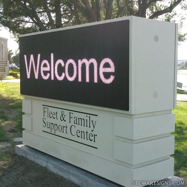 Military Sign for Fleet & Family Support Center