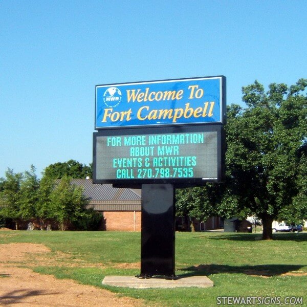 Military Sign for Fort Campbell Community Activities & Business Center