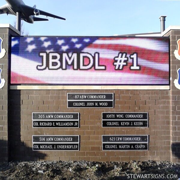 Military Sign for Pax Terminal Joint Base Mcguire - Fort Dix - Lakehurst