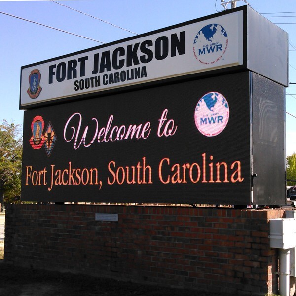 Military Sign for MWR - Fort Jackson