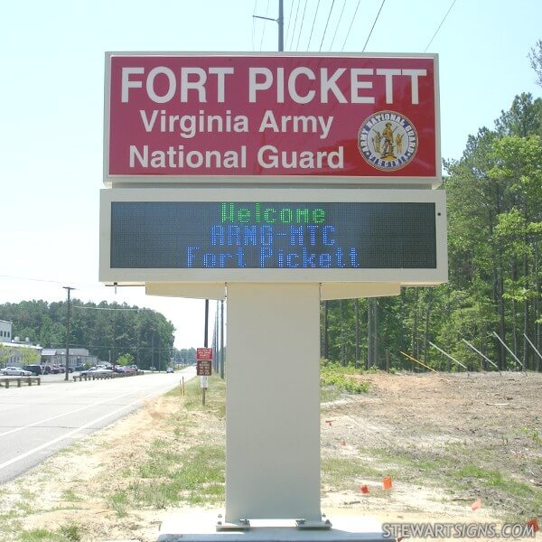 Military Sign for Fort Pickett Virginia Army National Guard