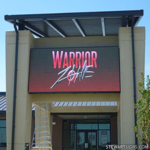 Military Sign for Warrior Zone, Fort Riley