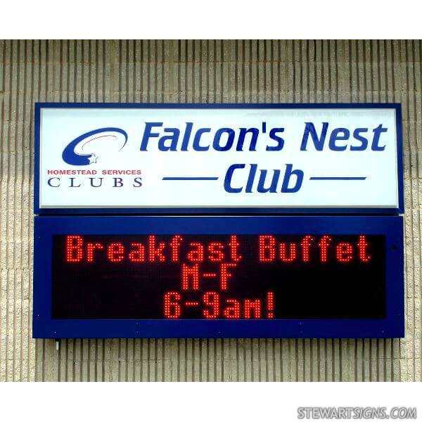 Military Sign for Falcon's Nest Club