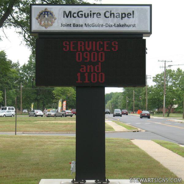 Military Sign for Mc Guire Chapel - Fort Dix