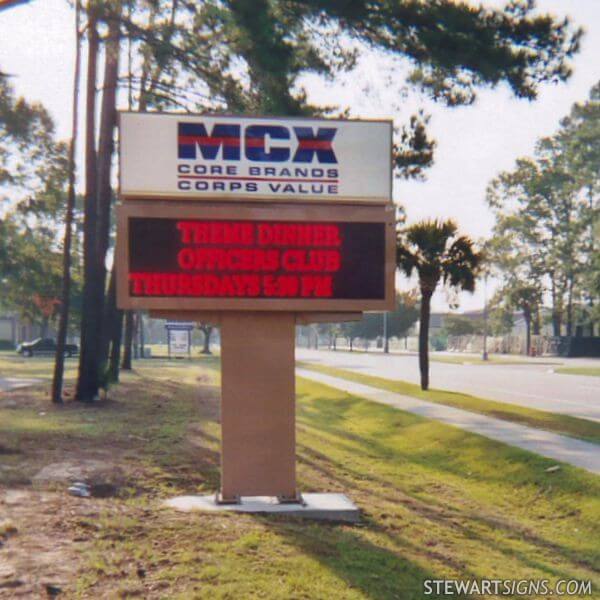 Military Sign for M C A S Beaufort Main Exchange