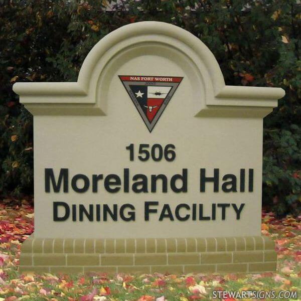 Military Sign for Moreland Hall Dining Facility Nas Fort Worth