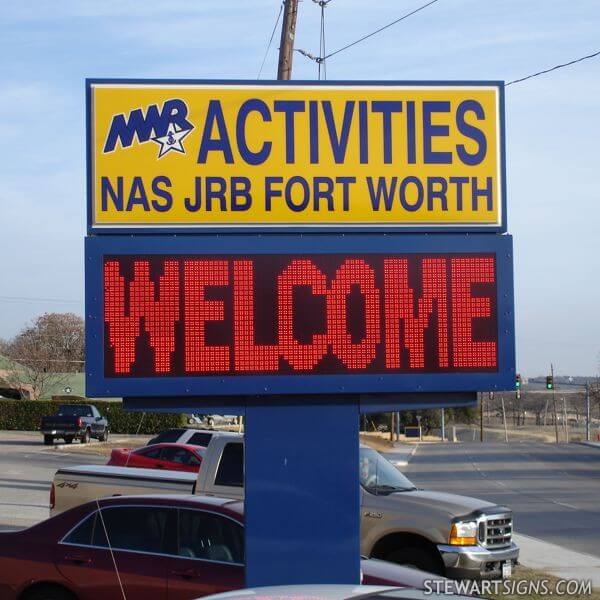 Military Sign for Fort Worth Naval Air Station / J R B