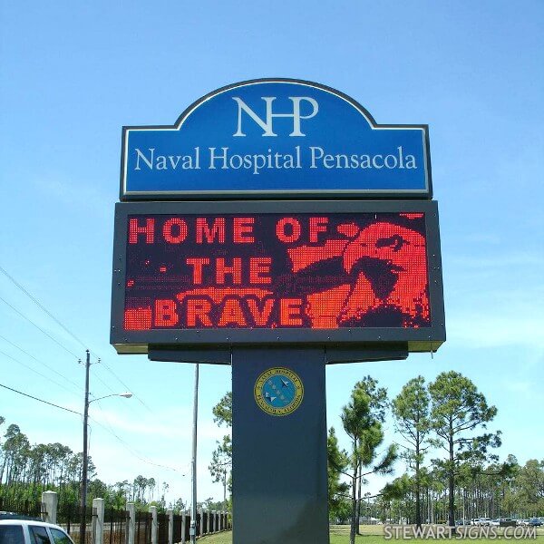Military Sign for Naval Hospital Pensacola