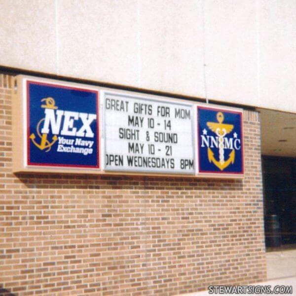 Military Sign for Navy Exchange  Bethesda