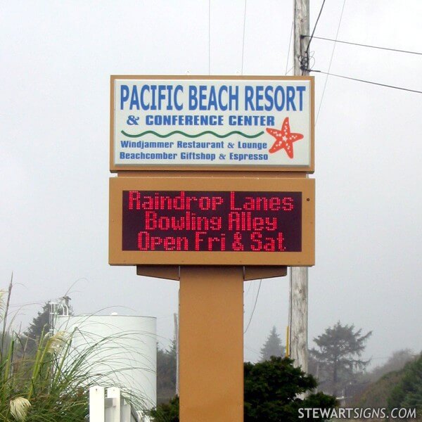 Military Sign for Pacific Beach Resort and Conference Center