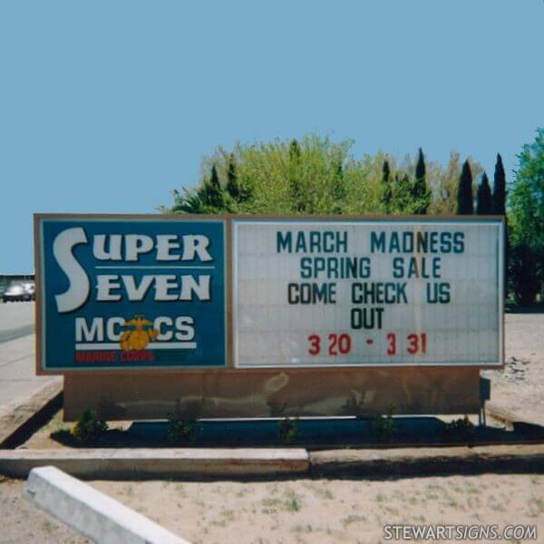 Military Sign for Super Seven Store