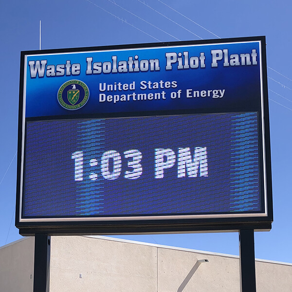 Military Sign for Waste Isolation Pilot Plant