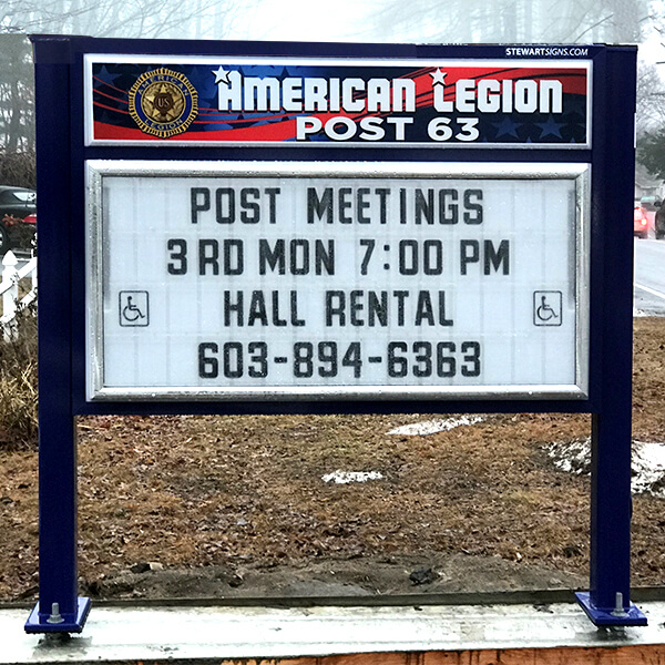 Civic Sign for American Legion Post 63