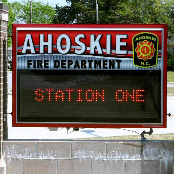 Municipal Sign for Ahoskie Fire Department