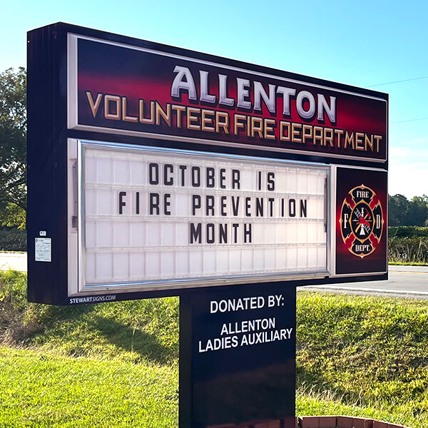 Municipal Sign for Allenton Volunteer Fire Department