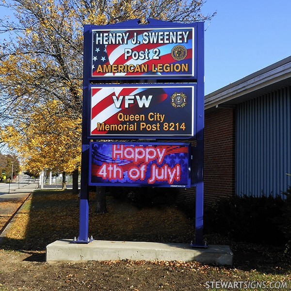 Civic Sign for American Legion Henry J. Sweeney Post 2