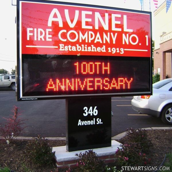 Municipal Sign for Avenel Fire Company No. 1