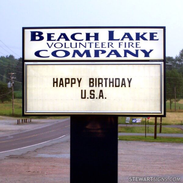 Municipal Sign for Beach Lake Volunteer Fire Company