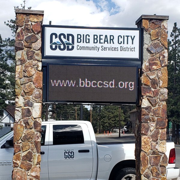 Civic Sign for Big Bear City Community Services