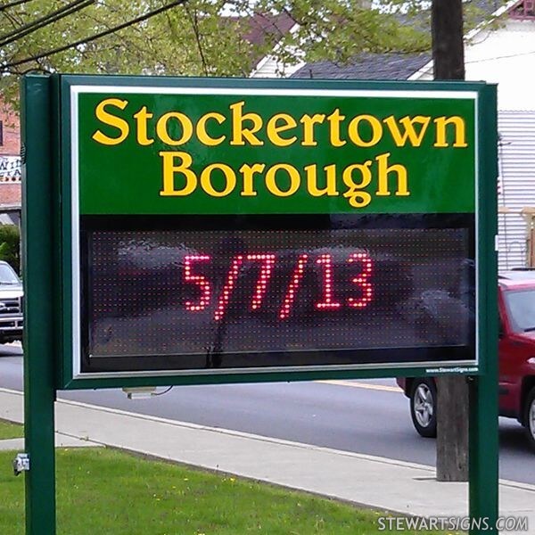 Municipal Sign for Borough of Stockertown